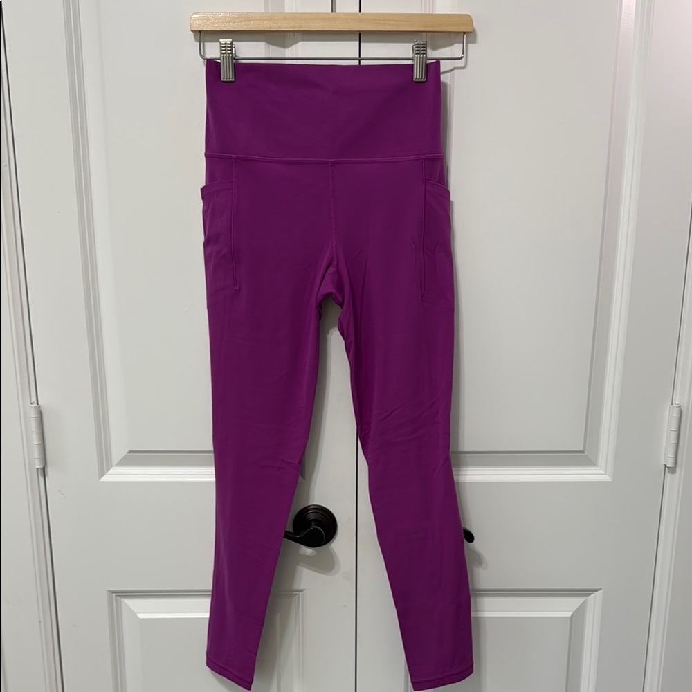 Athleta 7/8 Salutation Stash Pocket Tight, Purple, Size Small, SM, Sm, S